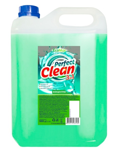 Засіб для миття посуду Perfect Clean 3в1 ТМ ECOMAX, Концентрат, 5 л